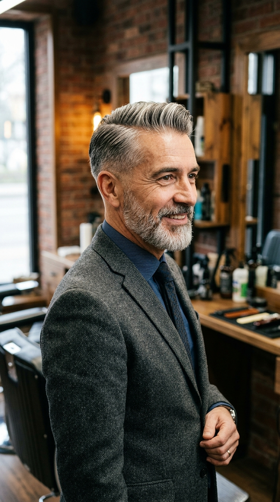 The Classic Scissor-Fade Side Part
