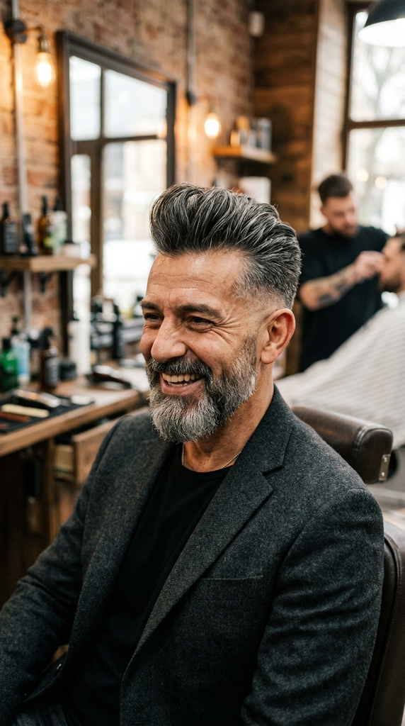 The Mid Drop Fade with Textured Quiff